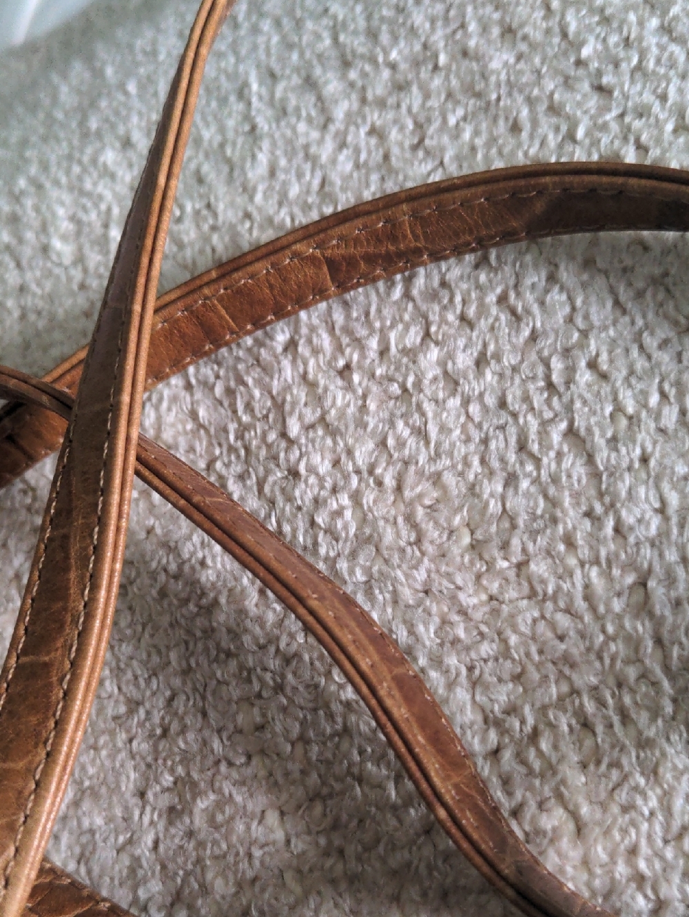Vintage Faux  Crocodile Crossbody Bag,,  Structured, Heavy Brass Crocodile, - Picture 7 of 14